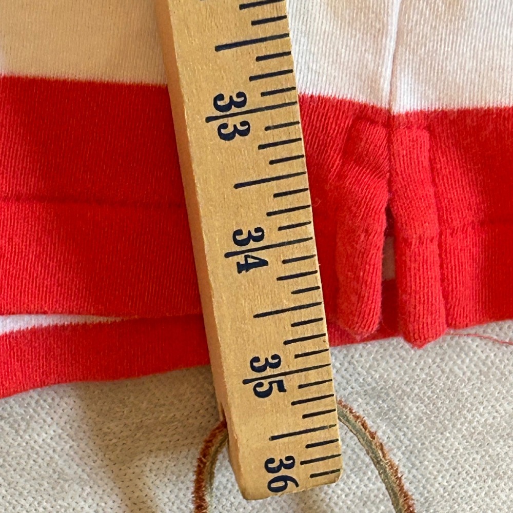 Polo Ralph Lauren Coral White Striped Polo Dress Womens Large Short Sleeve Pony - Picture 5 of 7